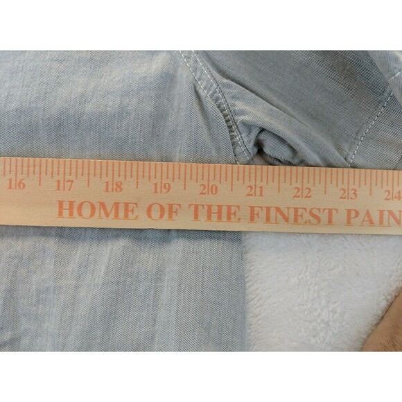 Gramicci Original Freedom Light Blue Cotton Button Short Sleeve Shirt Medium - Picture 15 of 16